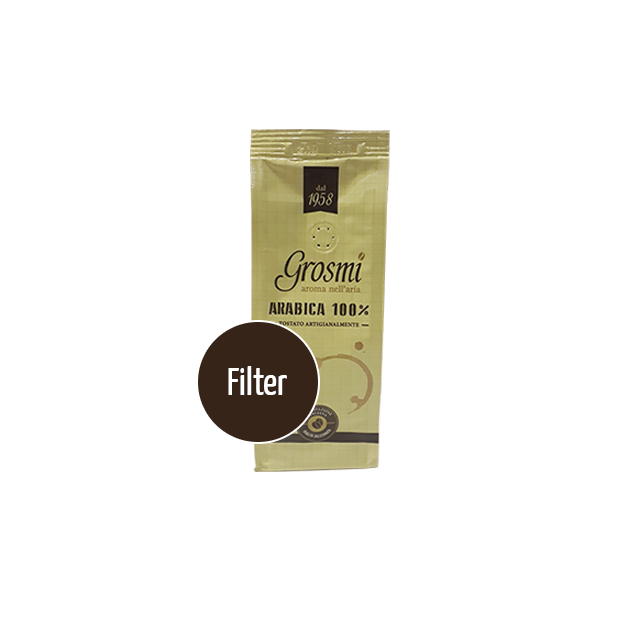 Caffe Grosmi - 100% Arabica - 250g gemahlen für Filter, French Press