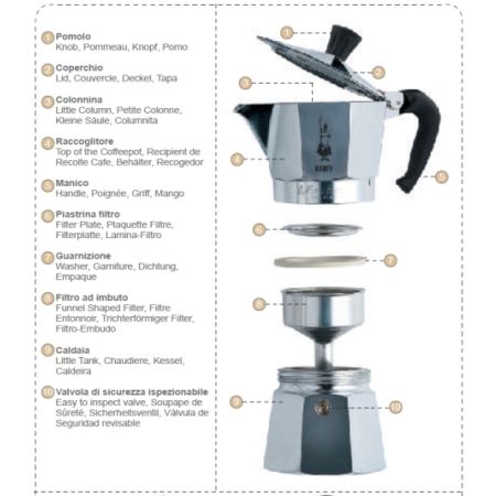 Bialetti Moka fur 12 Tassen Aluminium