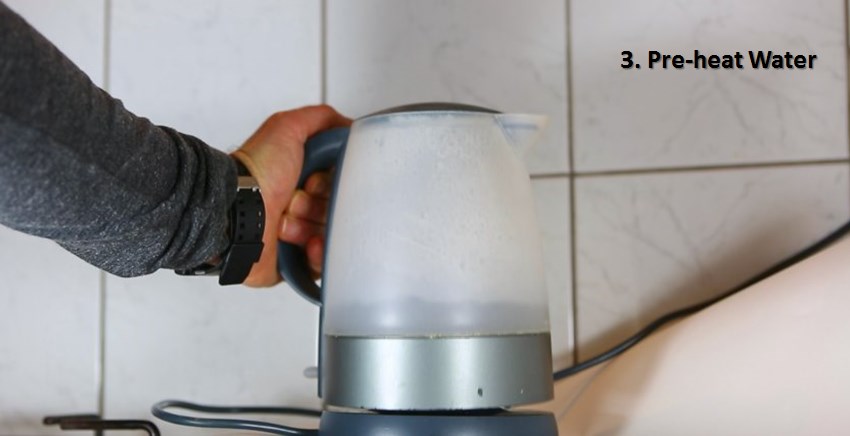 Brewing guide - French Press - pre heat water Brewing guide - French Press - pre heat water