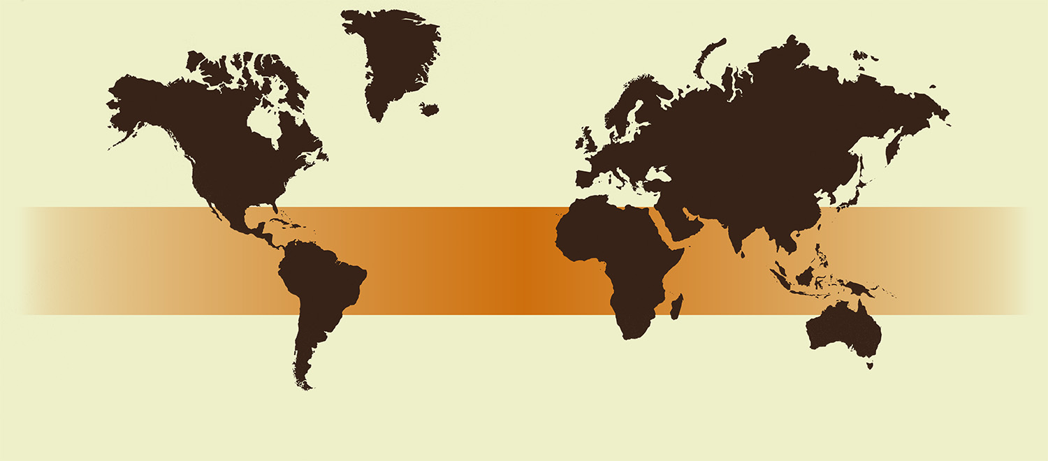 Kaffeeg&uuml;rtel - Kaffeeanbauregionen