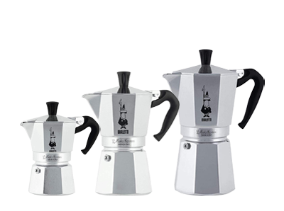 Original italian moka pots available in our store in vienna and online